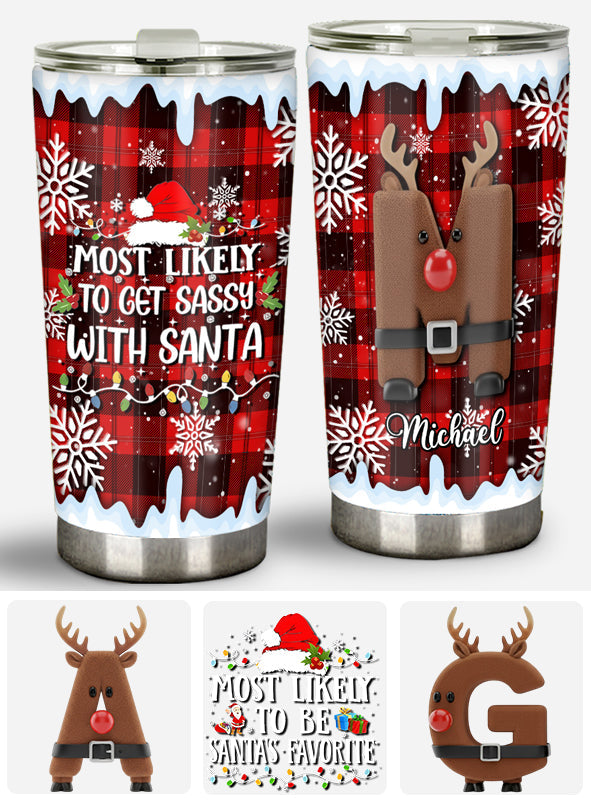 Christmas Most Likely To... Tumbler - Personalized Christmas Tumbler