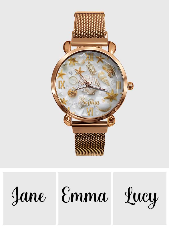 Beautiful Seashells - Personalized Sea Lover Women Hand Watch