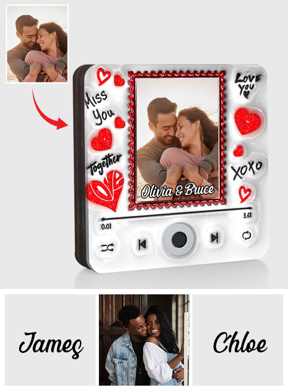 Transform Your Love Into A Song - Personalized Couple Music Fridge Magnet