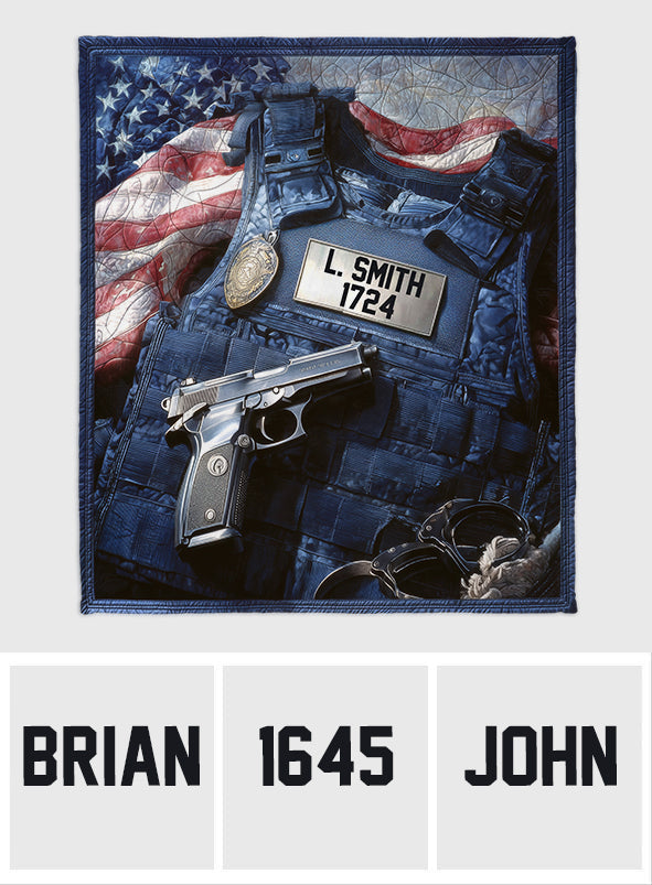 Dienen und Schützen – Personalisierte Polizeibeamtendecke