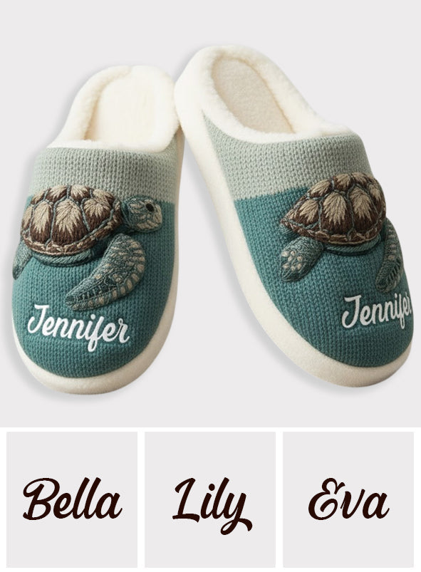 Cute Turtle - Personalized Turtle Slippers