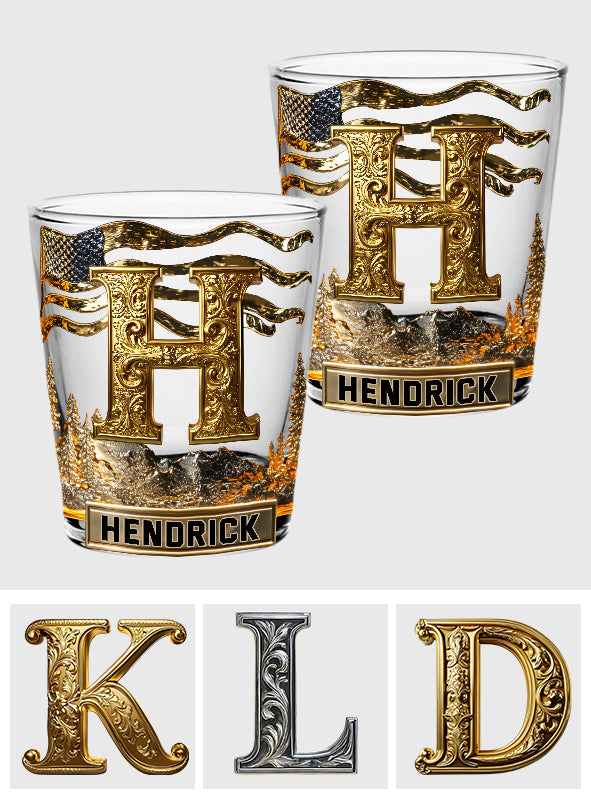 Custom Initial For Alcohol Lovers - Personalized Alcoholic beverage Shot Glasses Set