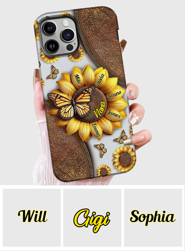Sunflower Gift For Grandma Mom - Personalized Grandma Full Print Phone Case