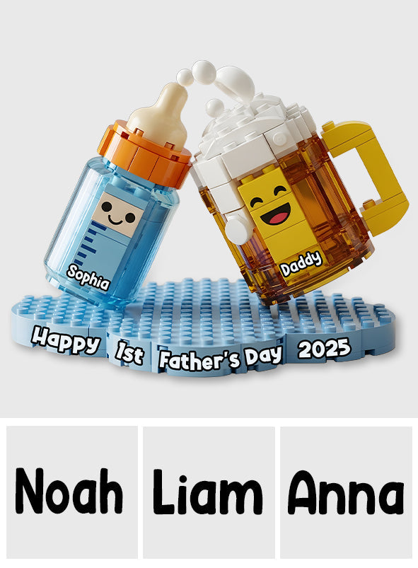 First Fathers Day - New Daddy Announcement - Personalized Father Custom Shaped Acrylic Plaque