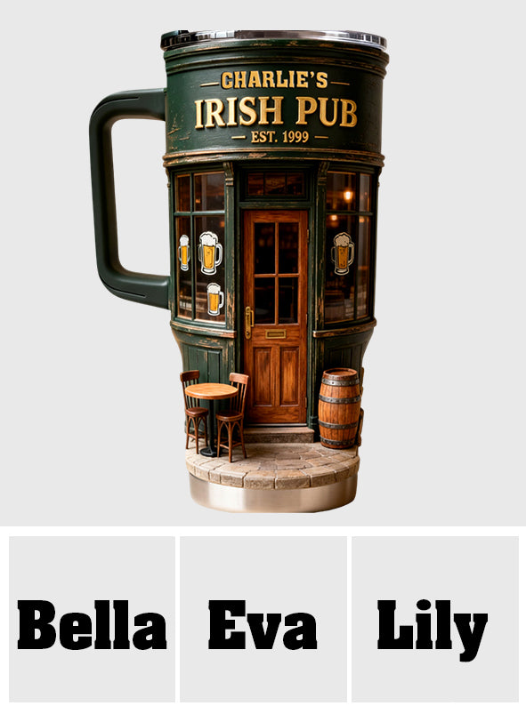 Irish Pub - Personalized Irish Tumbler With Handle