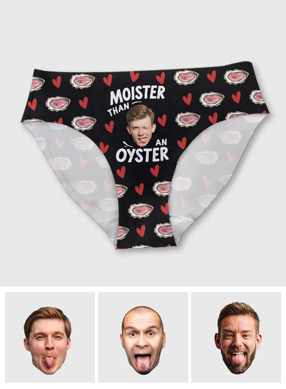 Moister Than An Oyster - Personalized Couple Women's Briefs