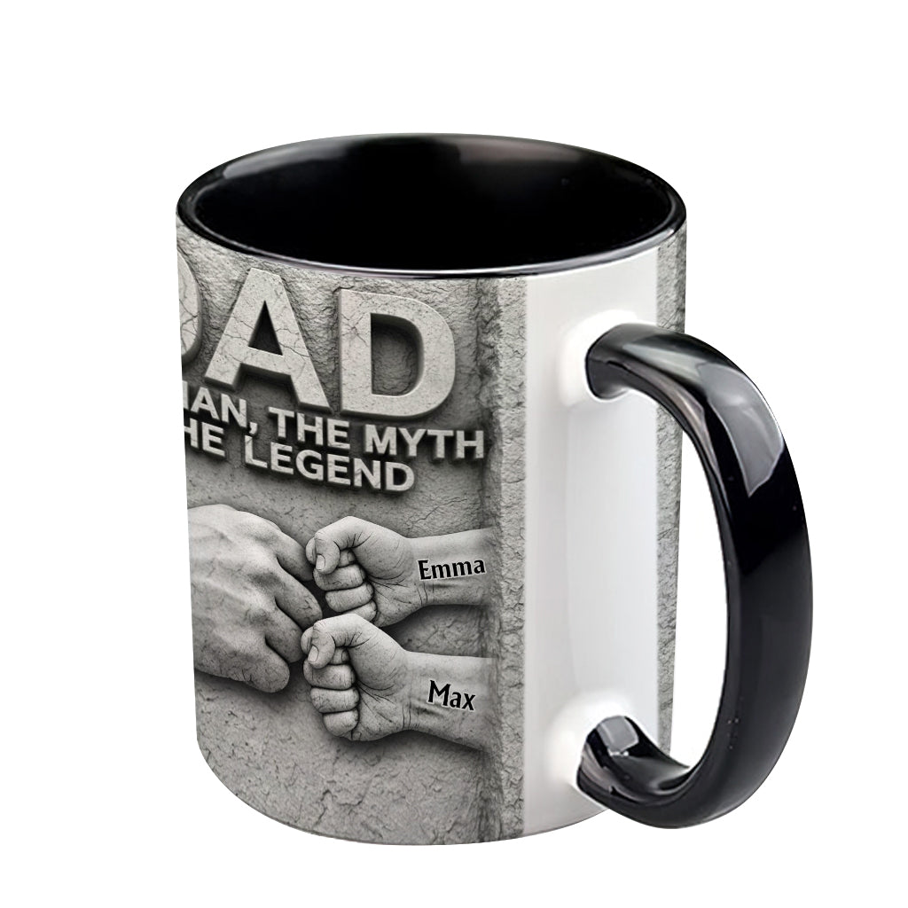 The Man The Myth The Legend - Personalized Father Accent Mug
