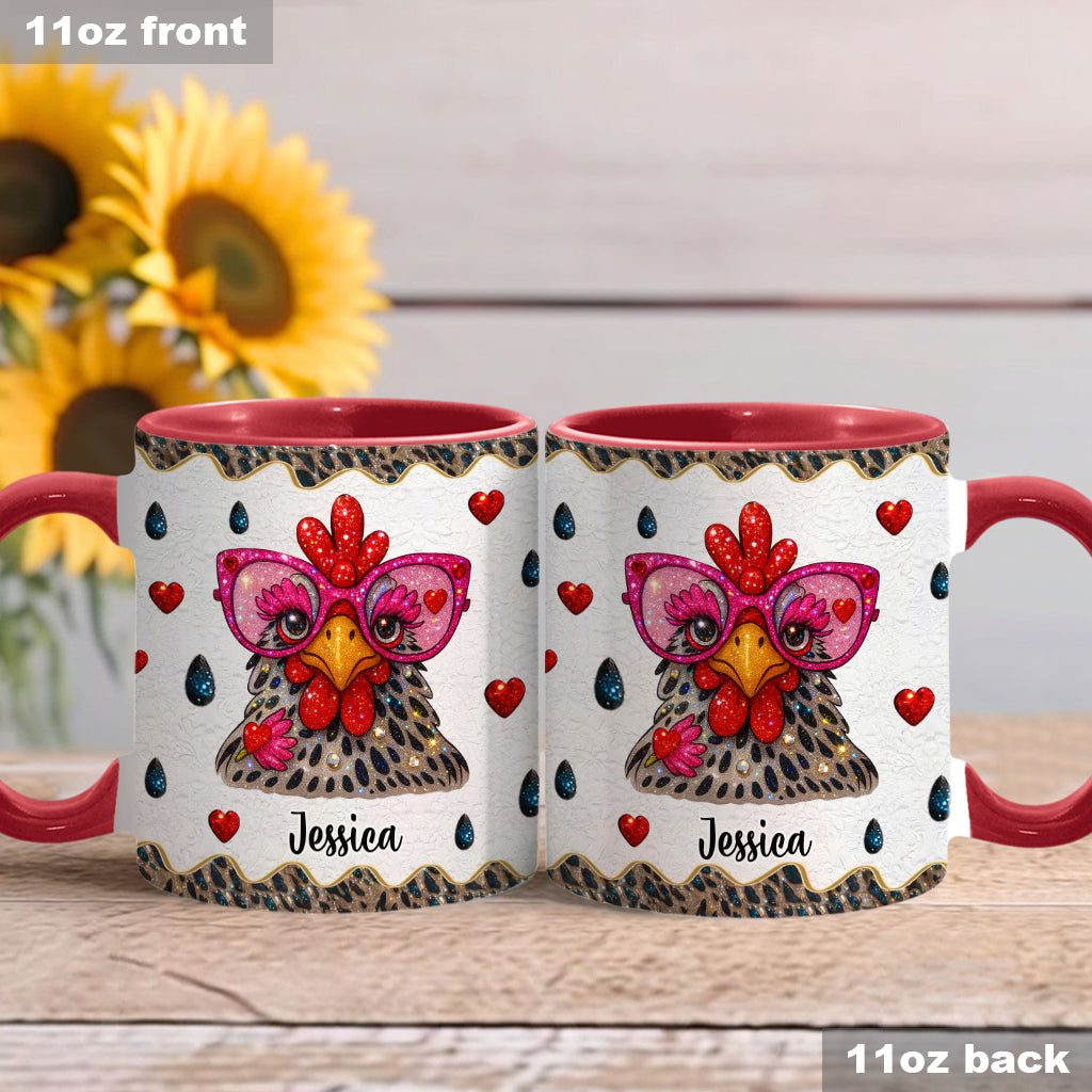 Crazy Chicken Lady - Personalized Chicken Accent Mug