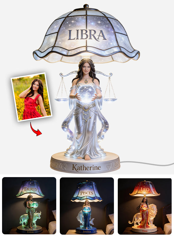 Custom Any Photo Zodiac Style - Personalized Self Love Acrylic LED Night Light