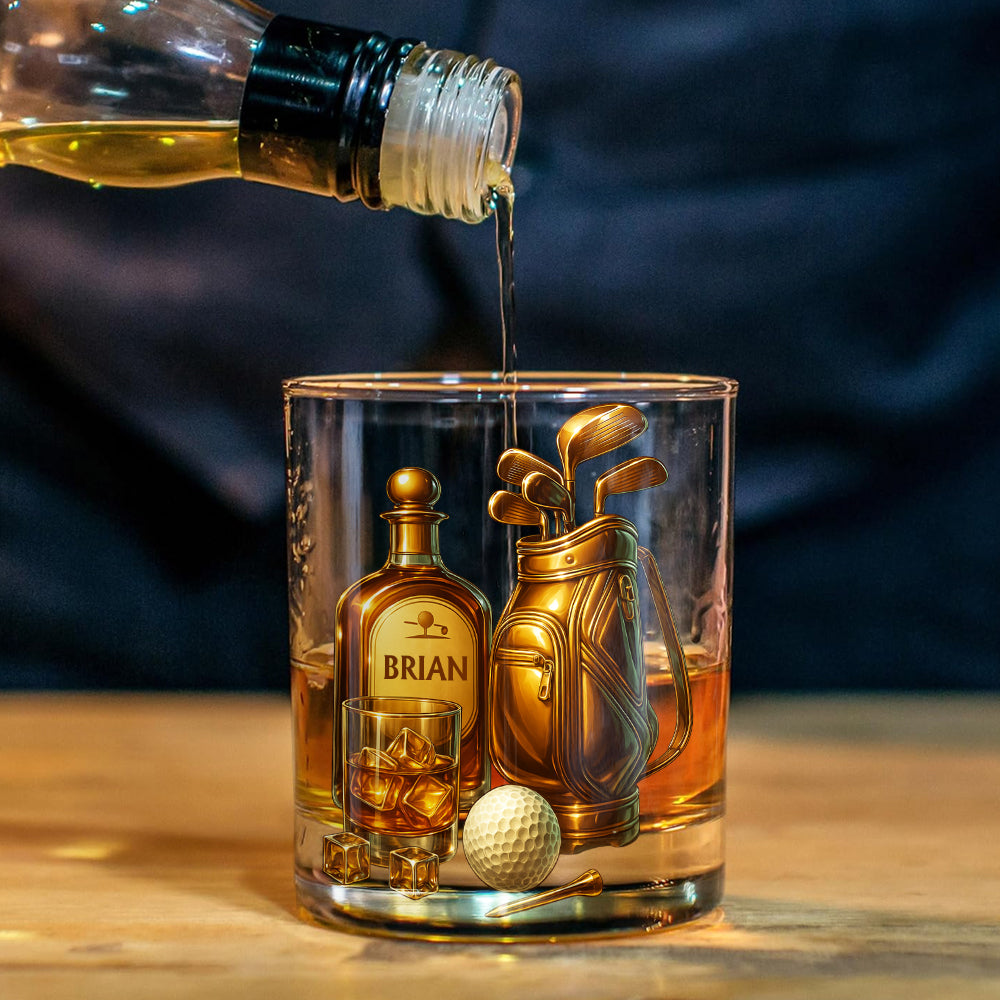 Whiskey & Golf - Personalized Golf Whiskey Decanter Set