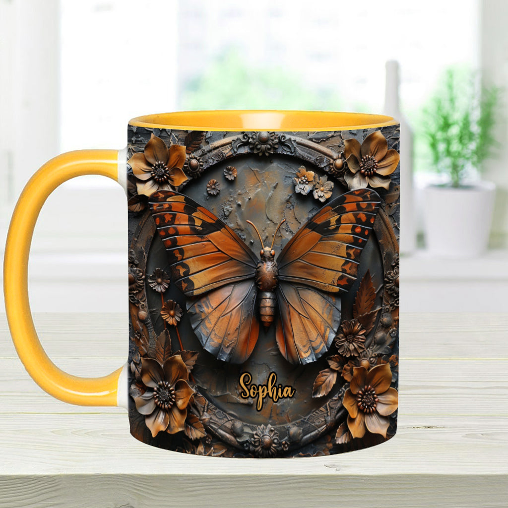 Beautiful Monarch - Personalized Butterfly Accent Mug