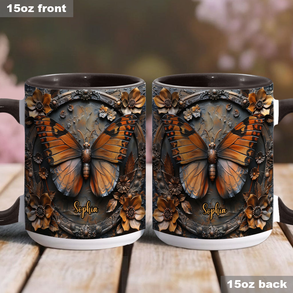 Beautiful Monarch - Personalized Butterfly Accent Mug