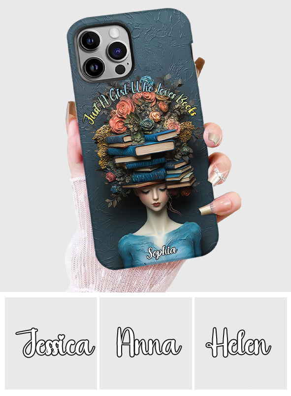 Just A Girl Who Loves Books - Personalized Book Full Print Phone Case
