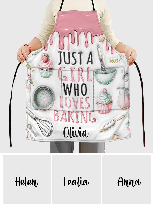 Just A Girl Who Loves Baking - Personalized Baking Apron