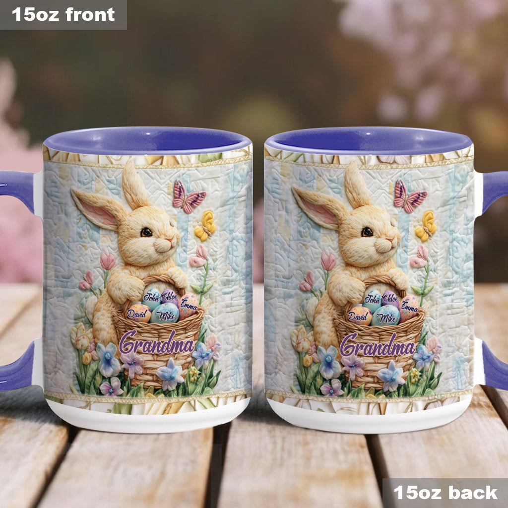 Happy Easter - Personalized Grandma Accent Mug