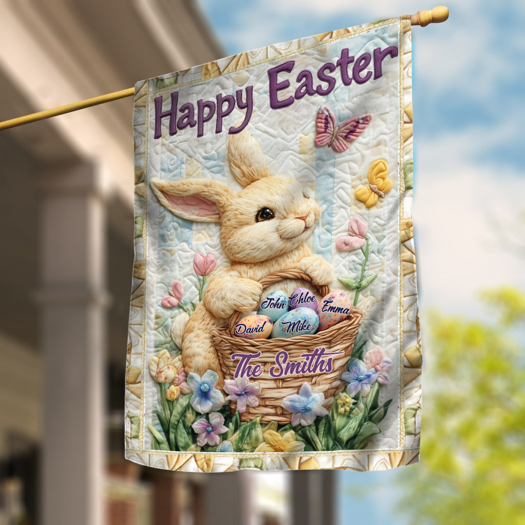 Happy Easter - Personalized Family House Flag