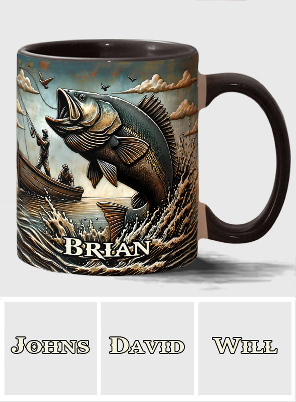 Love Fishing - Personalized Fishing Accent Mug