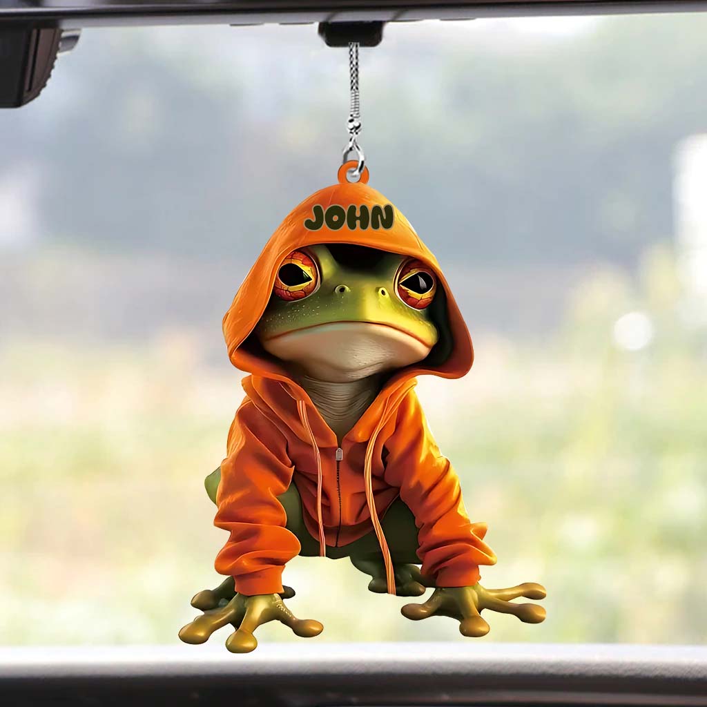 Love Frogs - Personalized Frog Car Ornament