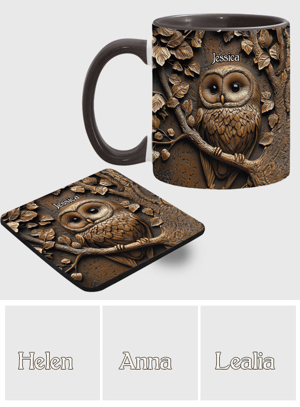 Stunning Owl - Personalized Owl Accent Mug