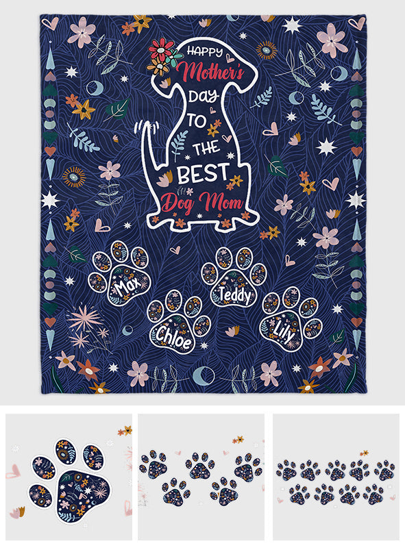 Bonne fête des mères à la meilleure maman de chien ! Couverture personnalisée pour chien