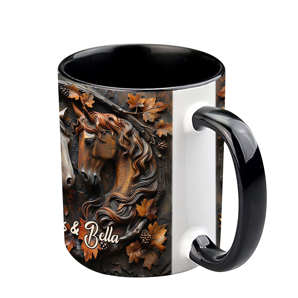 It's You & Me - Personalized Horse Accent Mug