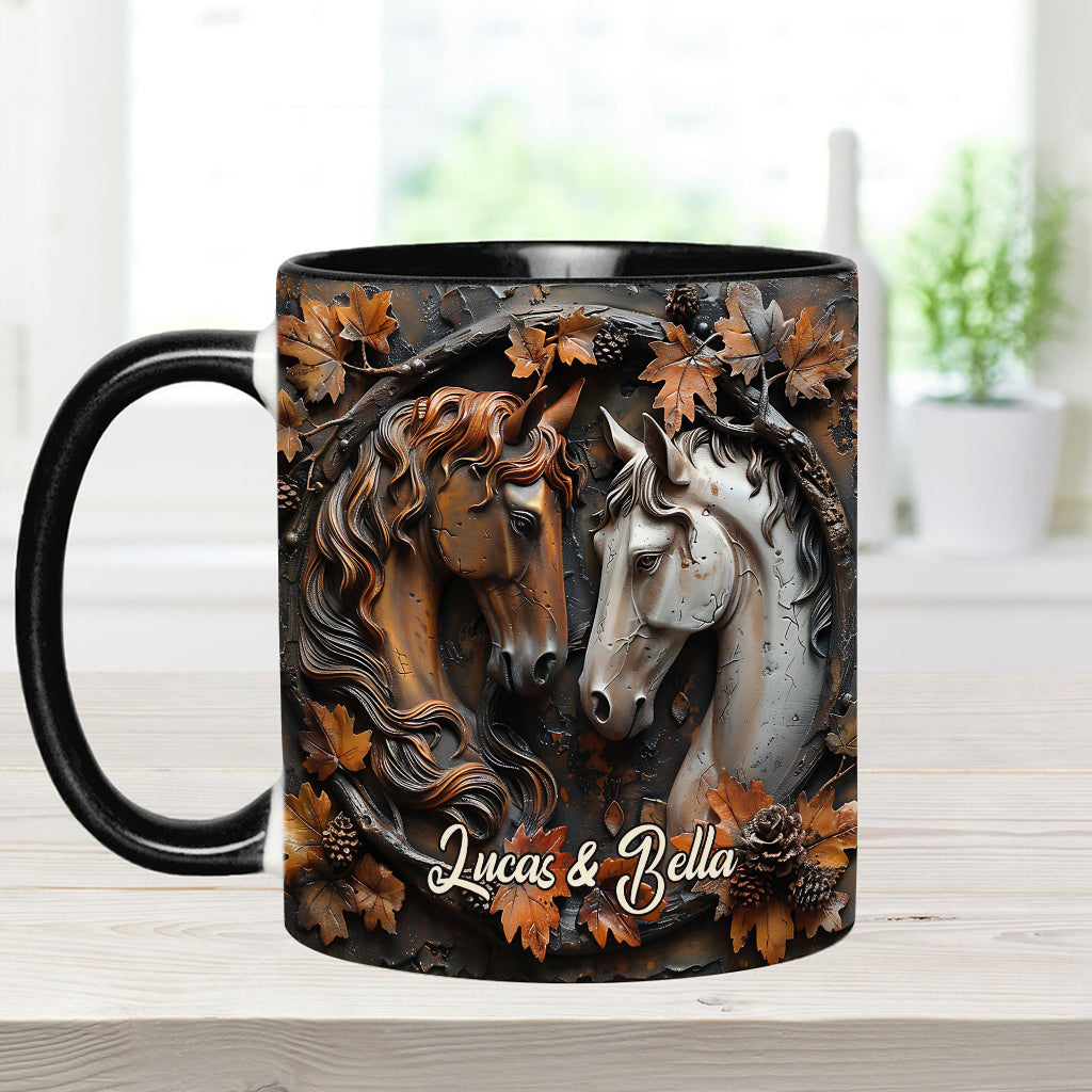 It's You & Me - Personalized Horse Accent Mug