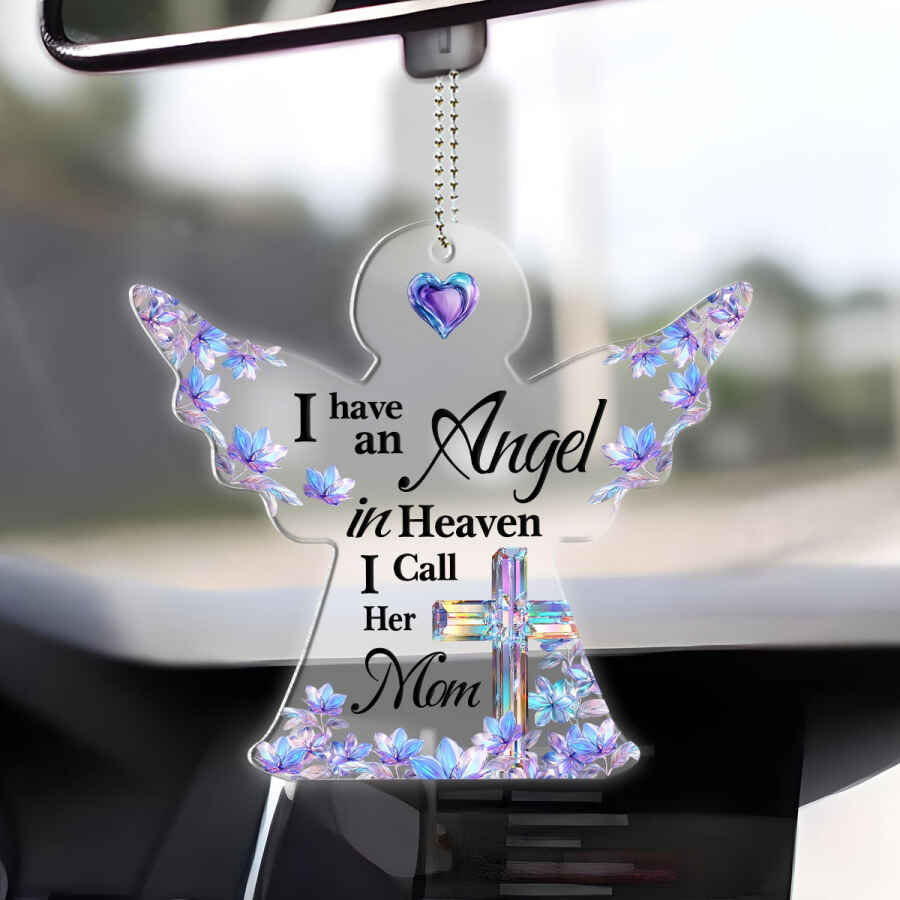 Angel In Heaven - Personalized Memorial Transparent Car Ornament