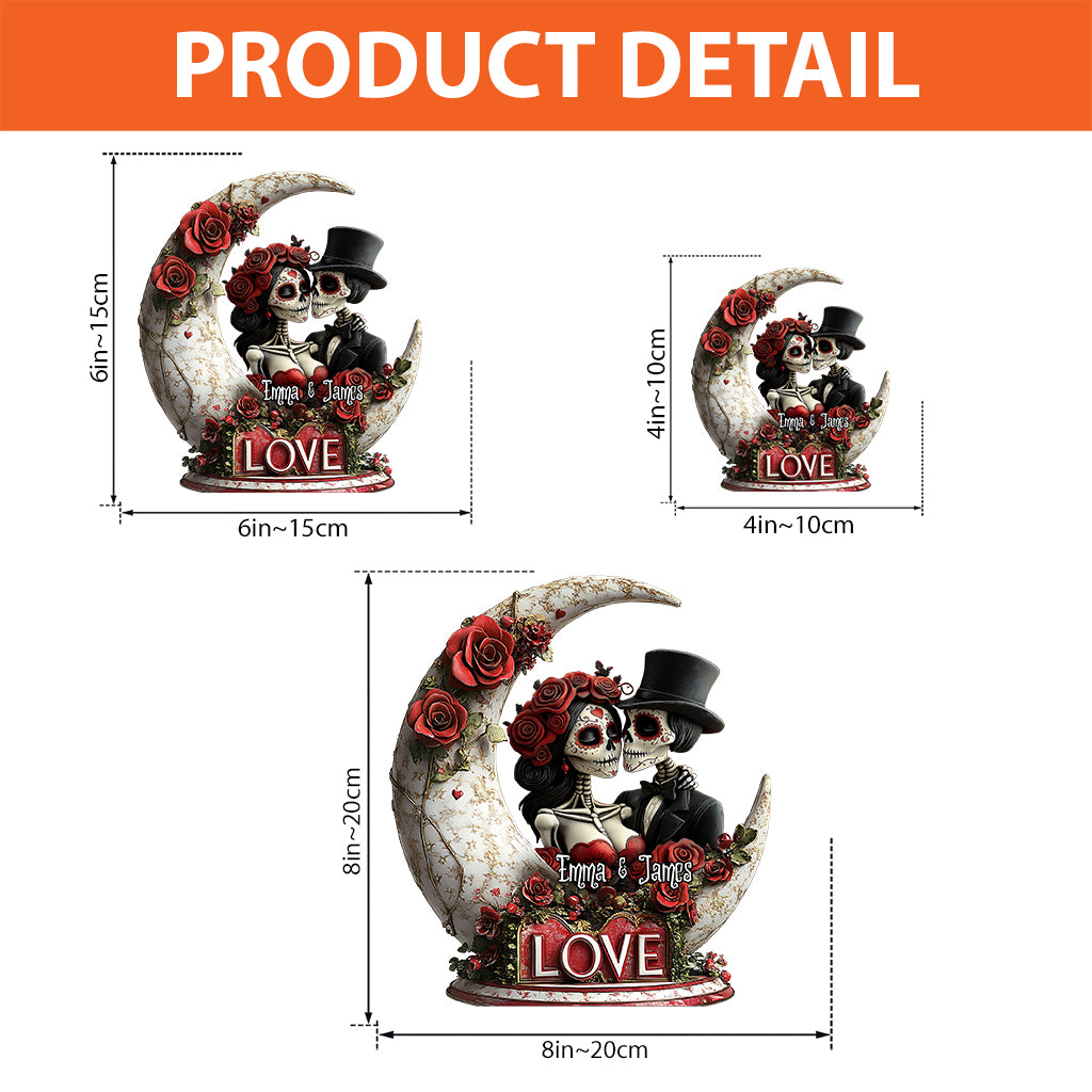 From Our First Kiss Til Our Last Breath - Personalized Couple Custom Shaped Acrylic Plaque
