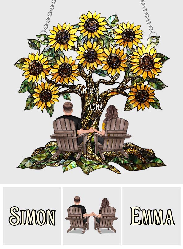 You & Me - Personalized Couple Window Hanging Suncatcher Ornament