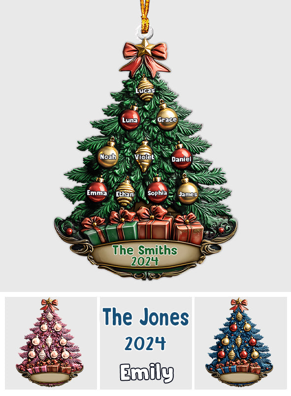 Frohe Weihnachten – Personalisierter, individuell geformter Familienschmuck