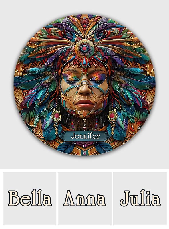 Hippie Soul - Personalized Hippie Round Wood Sign