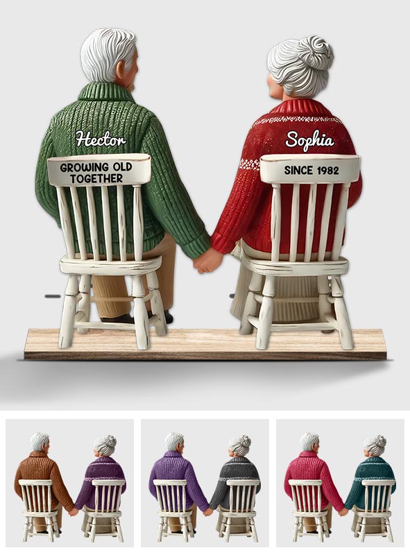 Growing Old Together - Personalized Couple 1 Layered Big Freestanding