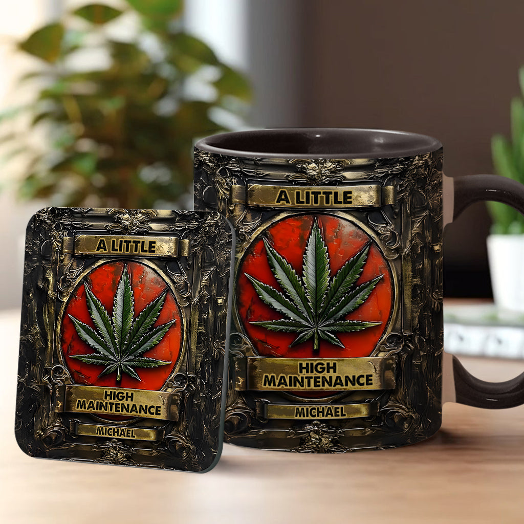 A Little High Maintenence - Personalized Weed Accent Mug