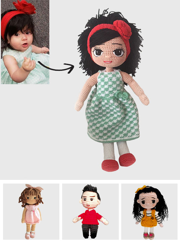 My Grandkids - Gift for grandpa - Personalized Hand Knitted Doll