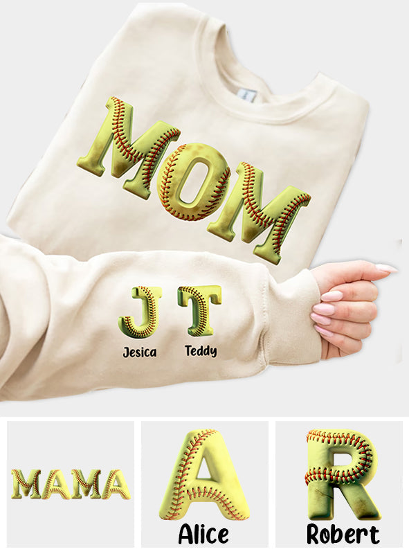 Maman de softball - T-shirt de softball personnalisé intégral