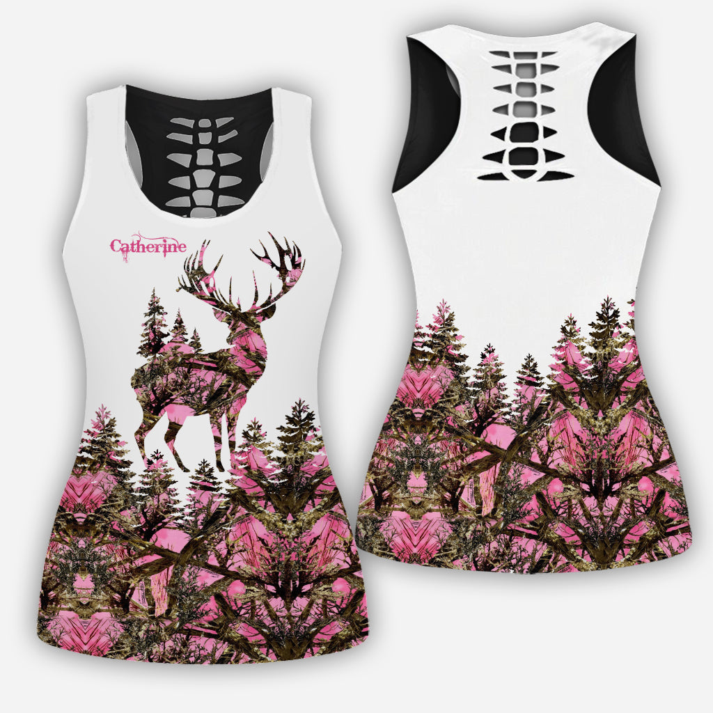 Country Girl - Personalized Hunting Hollow Tank Top and Leggings