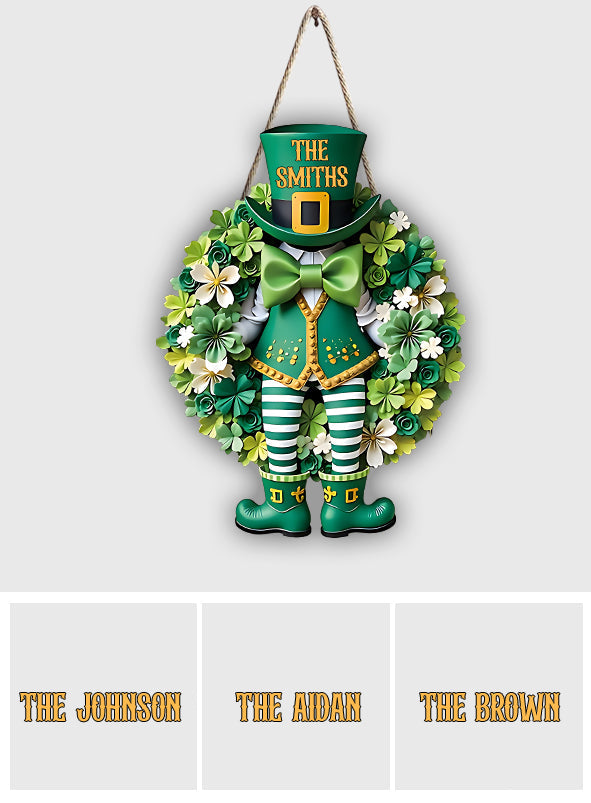 St. Patrick's Day Entrances Decoration - Personalized Saint Patrick's Day Custom Shaped Wood Sign