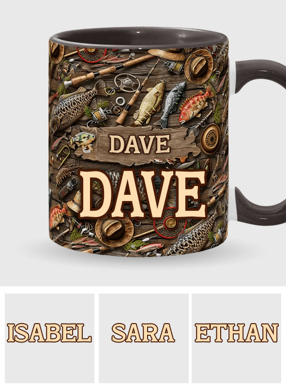 Mug personnalisé « Passionné de pêche »