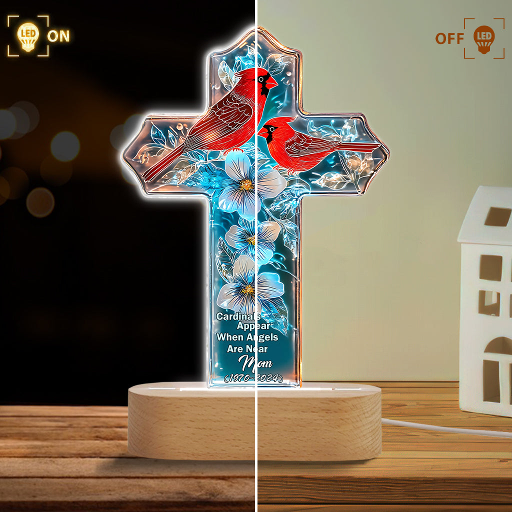 Cardinals Appear When Angels Are Near
- Personalized Memorial Shaped Plaque Light Base