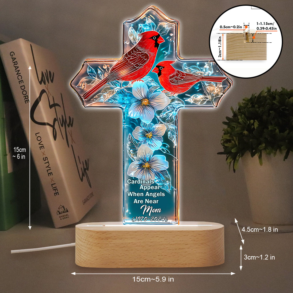 Cardinals Appear When Angels Are Near
- Personalized Memorial Shaped Plaque Light Base