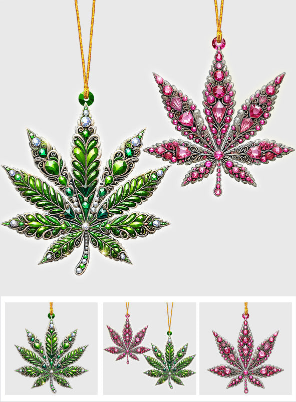 Superbe feuille - Ornement de mauvaise herbe personnalisé