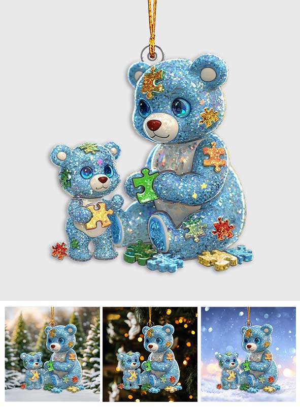 Mama Bear - Autism Awareness Ornament