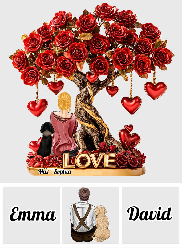 Dog Mom Dog Dad - Personalized Dog Custom Shaped Acrylic Plaque