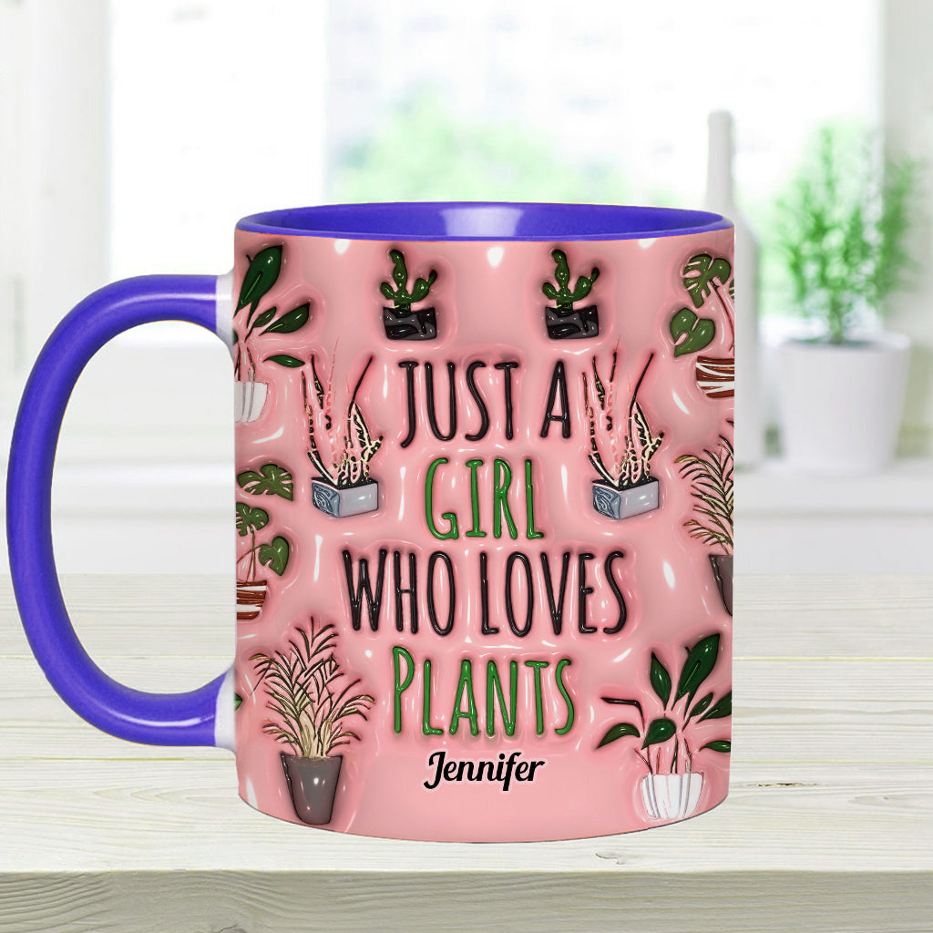Just A Girl Who Loves Plants - Personalized Gardening Accent Mug