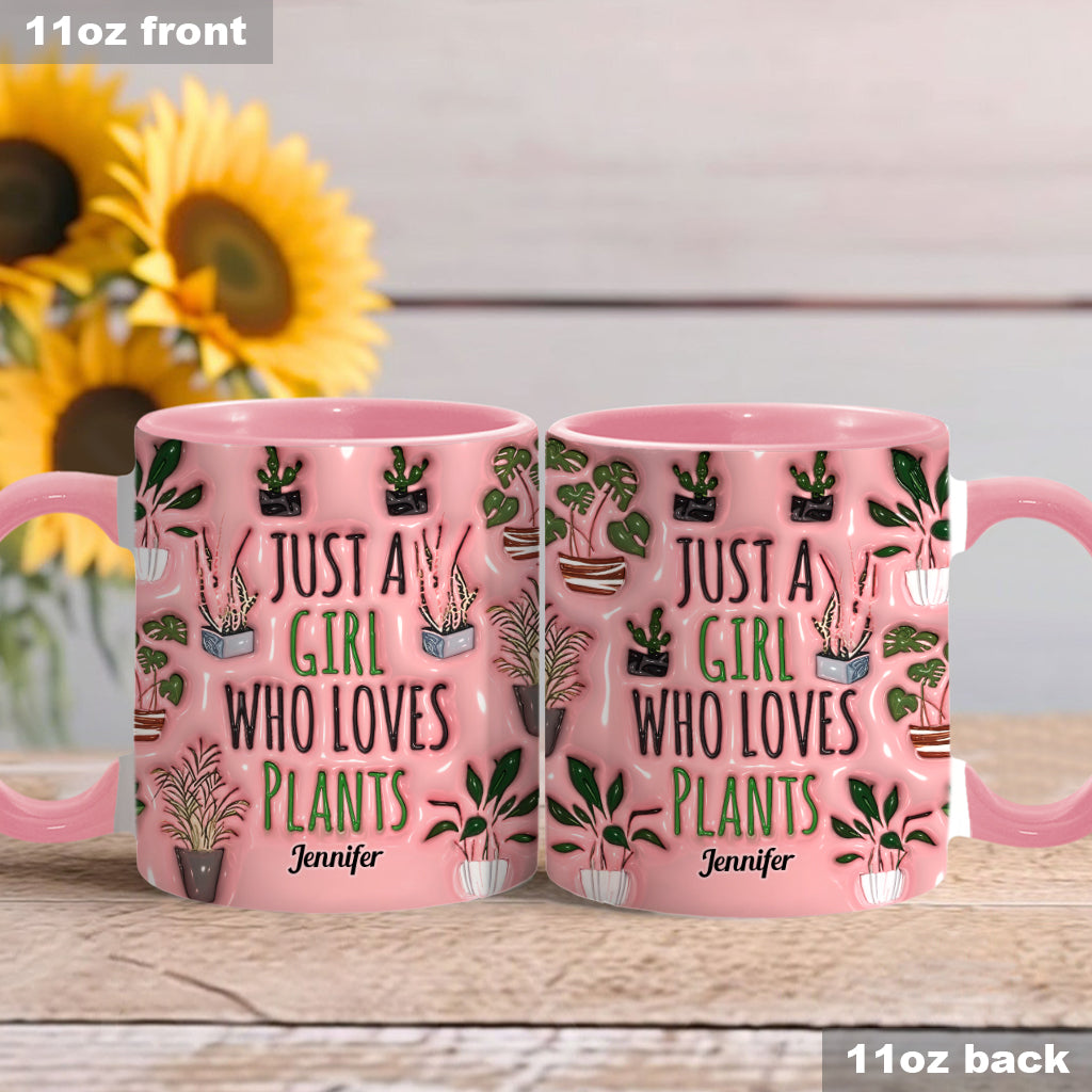 Just A Girl Who Loves Plants - Personalized Gardening Accent Mug
