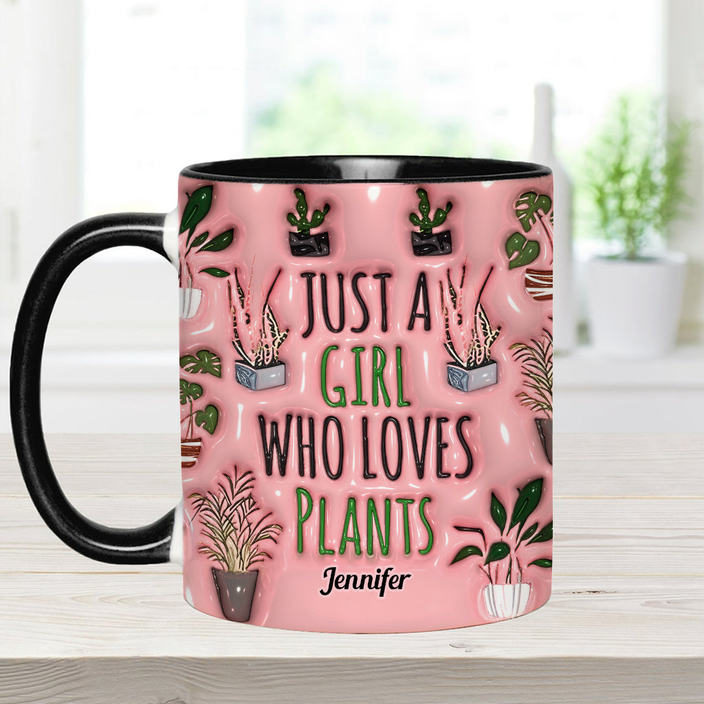 Just A Girl Who Loves Plants - Personalized Gardening Accent Mug