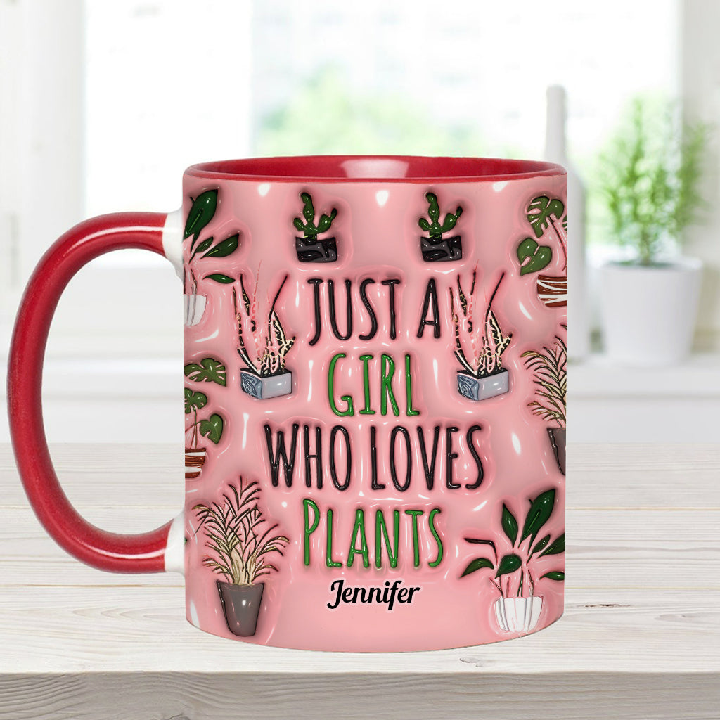 Just A Girl Who Loves Plants - Personalized Gardening Accent Mug
