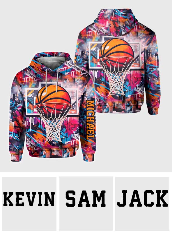 Cooles Basketball-Design – Personalisiertes Basketball-Shirt mit Allover-Print