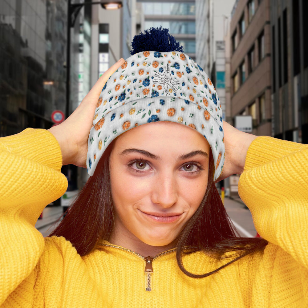 Family Over Everything - Personalized Mother Beanie Hat