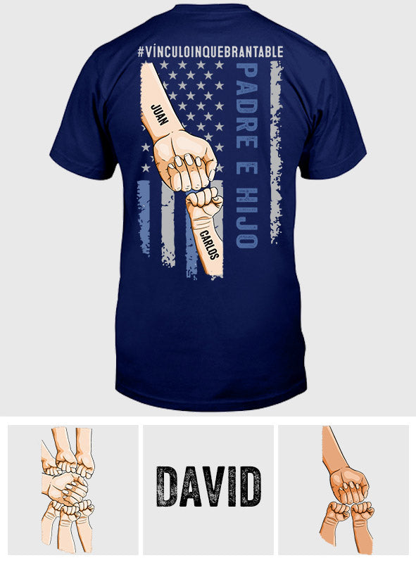 Padre E Hijos Vínculo Inquebrantable - Personalized Father T-shirt and Hoodie